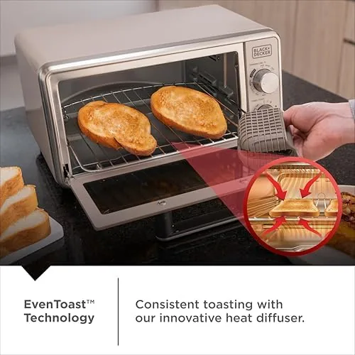 The BLACK+DECKER Crisp 'N Bake Pro 4-Slice Digital Air Fry Oven in real use