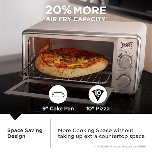 Another view of the BLACK+DECKER Crisp 'N Bake Pro 4-Slice Digital Air Fry Oven