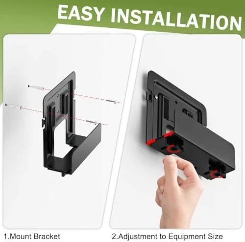 Close look at the 1 Pack Cable Box Mount and Modem Mount | Adjustable build quality