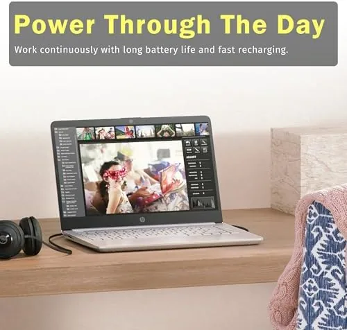 The HP Stream 14 charging from a low battery with fast charge active