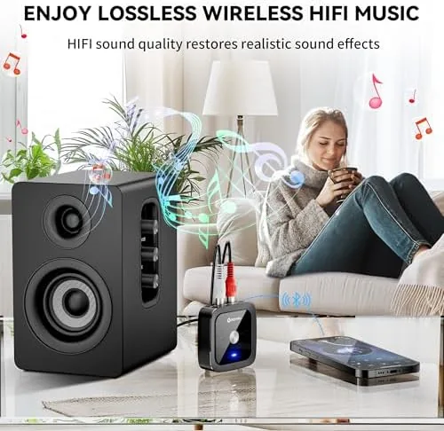 The Bluetooth 6.0 Receiver, Bluetooth Adapter for Old Receiver, Low Latency in real use