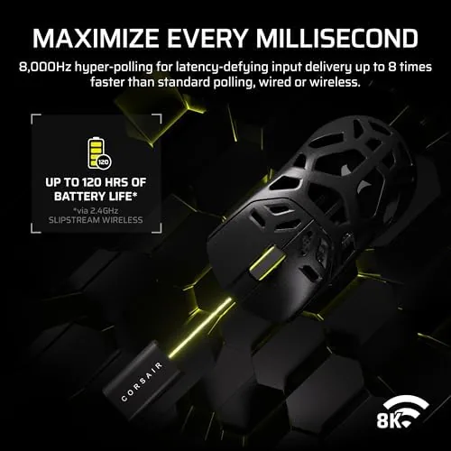 The Sabre v2 Pro beside a mainstream wireless mouse and a wired esports mouse