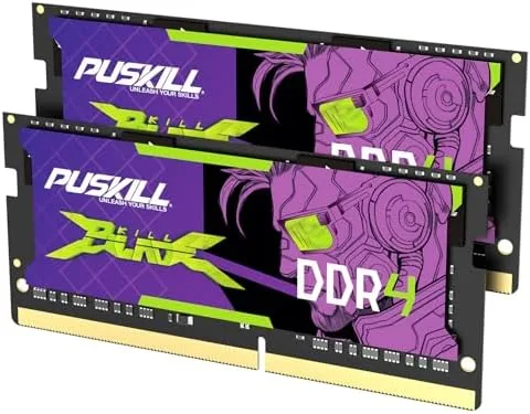 The two PUSKILL 16GB SODIMM modules side by side on an anti static surface