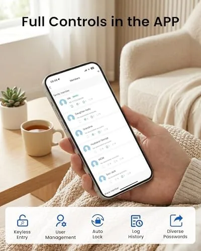 Close look at the Smart Deadbolt Lock, 5-in-1 Keyless Entry Door Lock App Control build quality