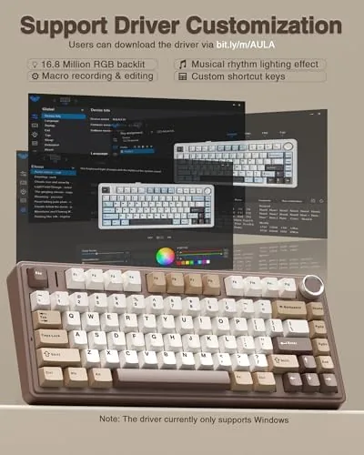 Testing the AULA F75 75% Wireless Mechanical Keyboard, Hot Swappable Creamy Keyboard over two weeks