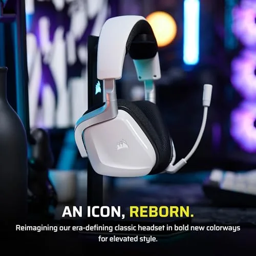 Close up of the dual tone finish, the memory foam cushion, and the folding mic