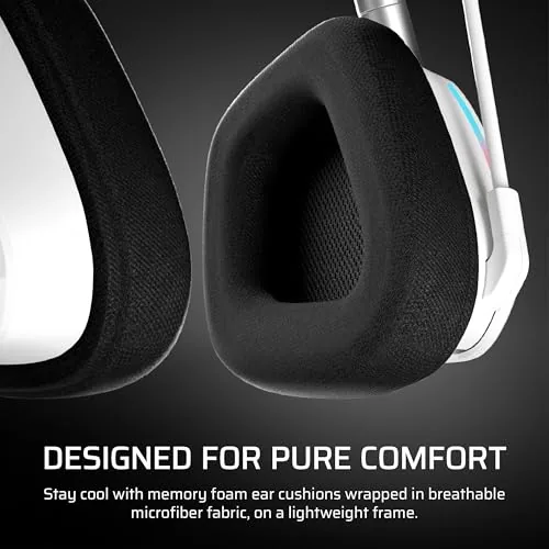 The headset plugged into a charger with the battery indicator showing a rising charge