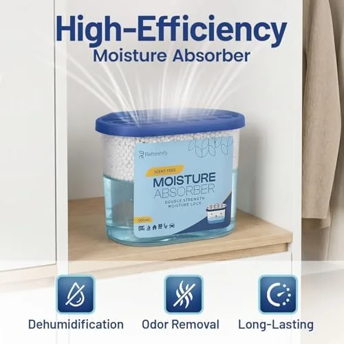 The Premium Moisture Absorbers and Dehumidifier Tubs ,  High-Efficiency Closet Dehumidifier in real use