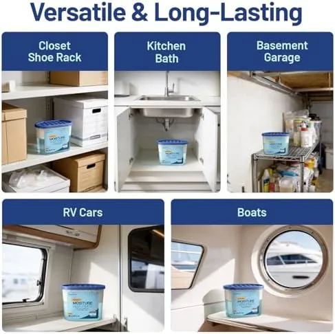Testing the Premium Moisture Absorbers and Dehumidifier Tubs ,  High-Efficiency Closet Dehumidifier over two weeks