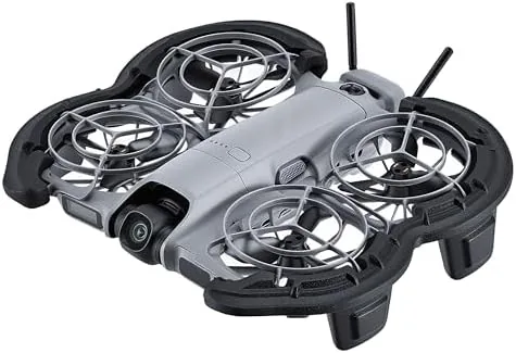 STARTRC propeller guard fitted to a DJI Neo 2 drone on a table