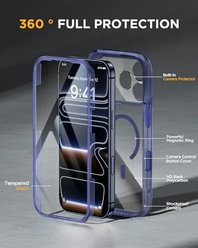 The miracase Magnetic for iPhone 17 Pro Case 6.3" [Compatible with in real use