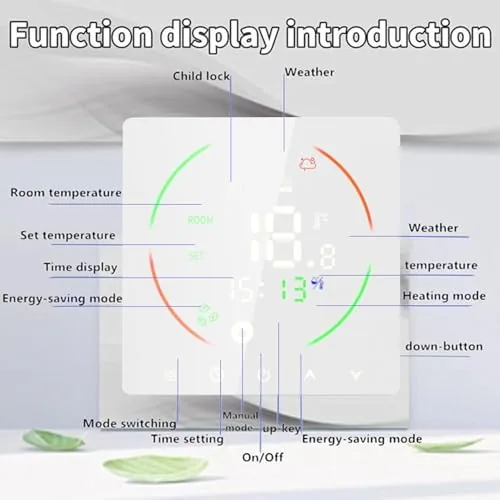 Another view of the Electric Floor Heating Thermostat, Smart WiFi Thermostat,16A | Electric Radiant