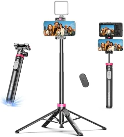 ULANZI MT-44B Phone Tripod, 59'' Auto Open Phone Stand Dual Camera Set up | Review: Tested and Rated