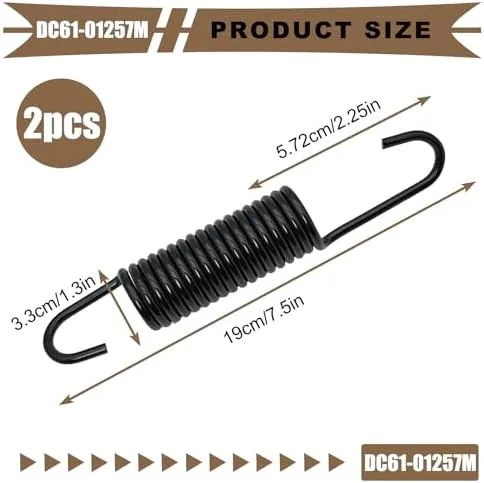 Close look at the washer suspension spring，DC61-01257M Washing Machine Suspension Spring, 2-Pack, Replaces AP5955135/3990661/PS4275961 build quality