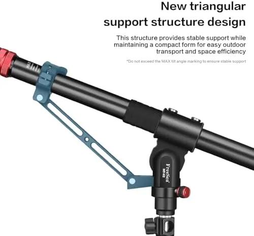 The FreeSea MT-H2 Tripod Extension & Boom Arm Aluminum Heavy-Duty Stand in real use