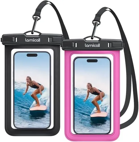 Lamicall Waterproof Phone Pouch, [2 Pack] IPX8 Water Proof Cell Phone Case | Beach Review: Tested and Rated