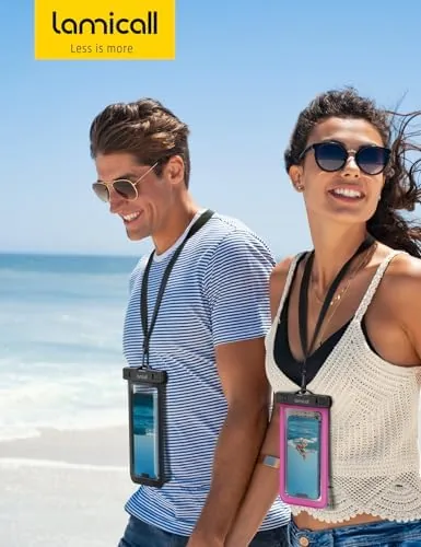Close look at the Lamicall Waterproof Phone Pouch, [2 Pack] IPX8 Water Proof Cell build quality