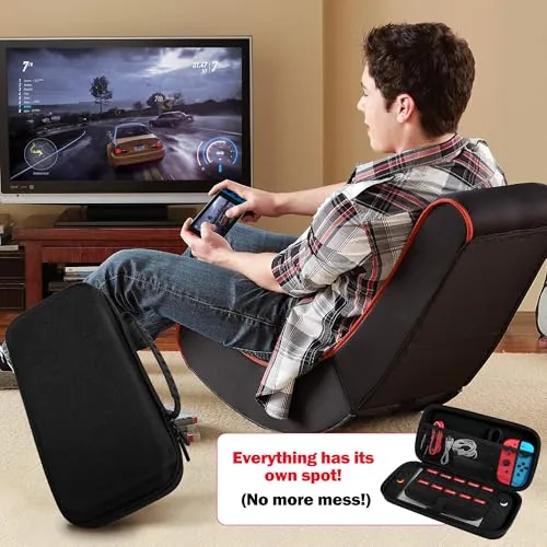 Case held by its handle with the console ready to go