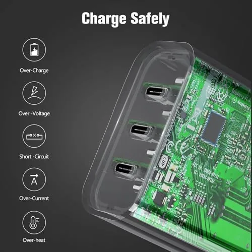 The USB C Charger Block, Amoner 35W 3-Port PD Fast Charger in real use