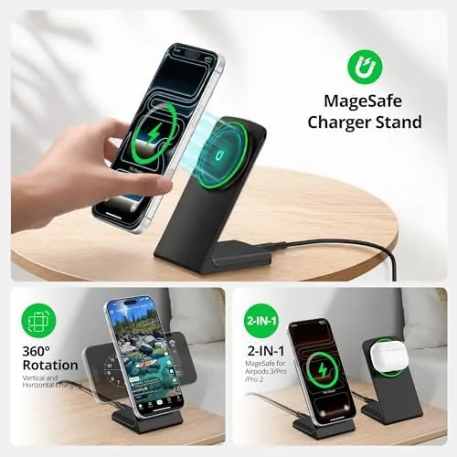 Close look at the Magnetic Wireless Charging Station 15W Fast Charger for iPhone 17/17 build quality