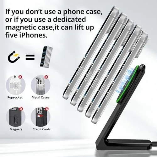 The Magnetic Wireless Charging Station 15W Fast Charger for iPhone 17/17 in real use