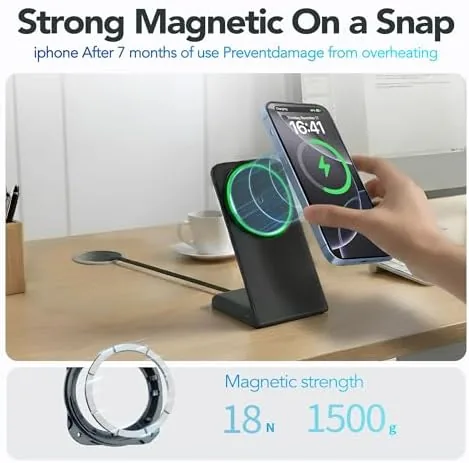 Testing the Magnetic Wireless Charging Station 15W Fast Charger for iPhone 17/17 over two weeks