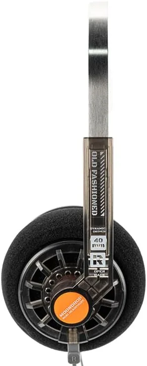 Detail shot of the Moondrop Old Fashioned 40mm On-Ear Headphone with 0.78mm 2pin Open-Back features