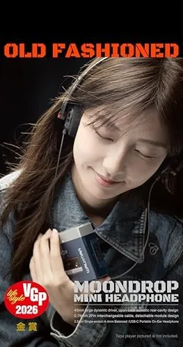 The Moondrop Old Fashioned 40mm On-Ear Headphone with 0.78mm 2pin Open-Back in real use