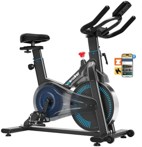 Wenoker magnetic stationary bike fully assembled in a home room