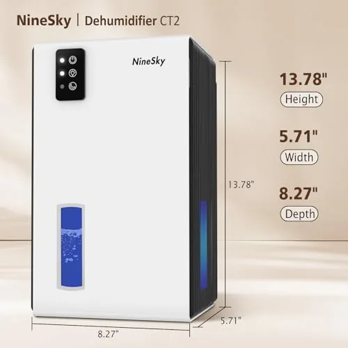 Close look at the Dehumidifier, 1000 sq.ft Dehumidifiers for Home with 95oz Large Water build quality
