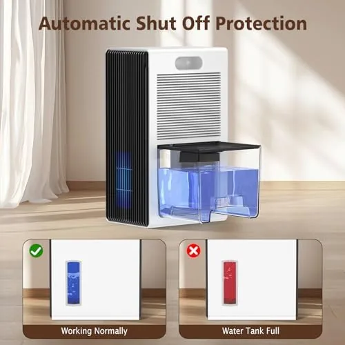 Testing the Dehumidifier, 1000 sq.ft Dehumidifiers for Home with 95oz Large Water over two weeks