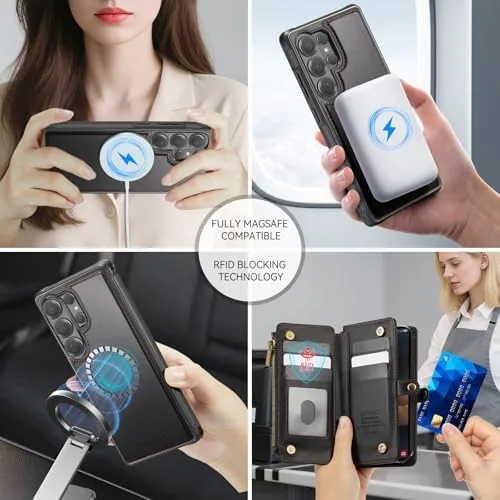 The Defencase for Galaxy S26 Ultra Case Wallet Compatible with Magsafe in real use