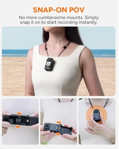 Another view of the SJCAM C400 4K Vlogging Camera , 7-Hour Battery, 6-Axis Stabilization