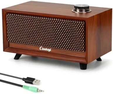 Overview of the Wooden PC Soundbar Computer Speakers , PC Speakers USB Powered |