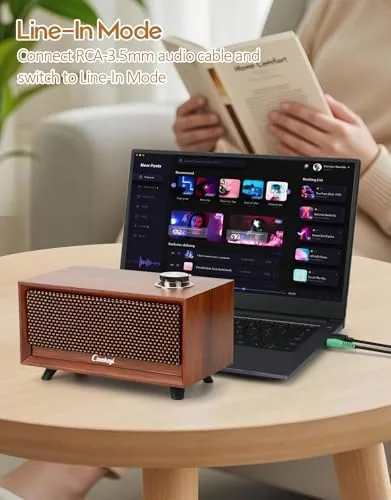 The Wooden PC Soundbar Computer Speakers , PC Speakers USB Powered | in real use