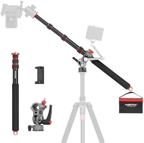 AMBITFUL 56.5" Tripod Extension Boom Arm Aluminum Heavy-Duty Stand Arm | 18.3"-56.5" Adjustable Tripod Review: Tested and Rated