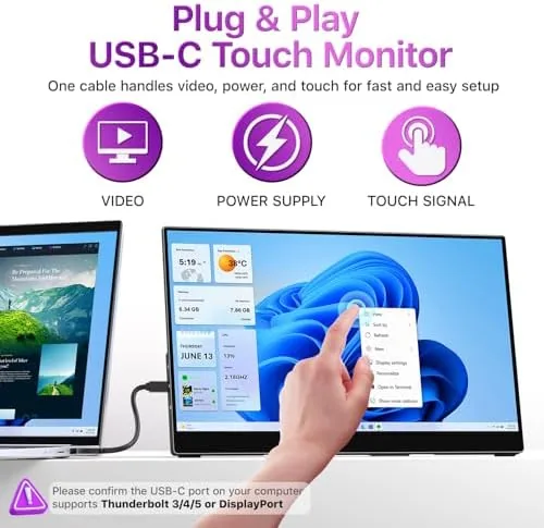 The cocopar Portable Monitor Touchscreen 15.6 Inch 1080P FHD 90% sRGB in real use