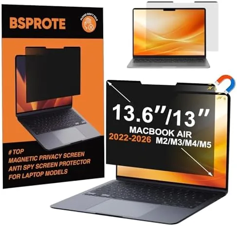 Magnetic Privacy Screen for MacBook Air 13.6 & 13 Inch (2022-2026, M2, M3, M4 Review: Tested and Rated