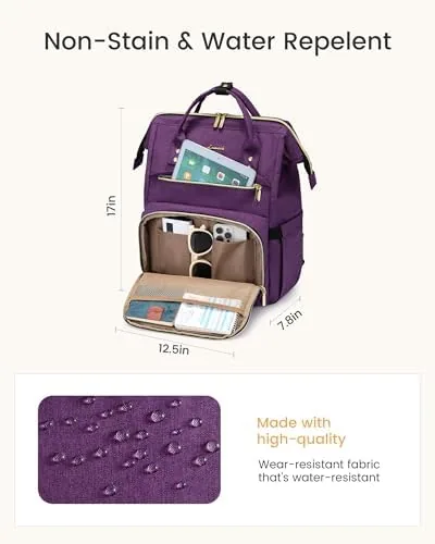 Another view of the LOVEVOOK Laptop Backpack for Women with Giant Tumbler Holder Pocket,17