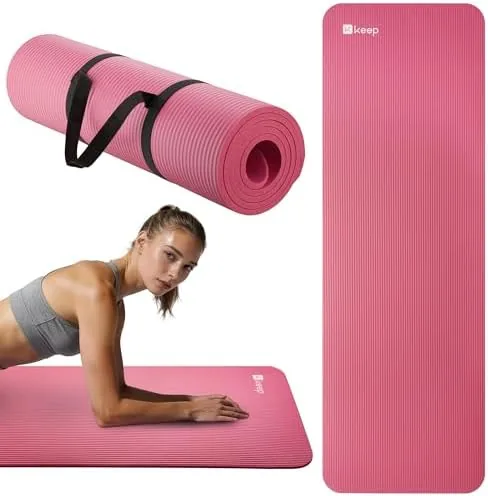 Close look at the KEEP Extra Thick NBR Yoga Mat for Women & Men build quality