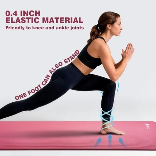 The KEEP Extra Thick NBR Yoga Mat for Women & Men in real use