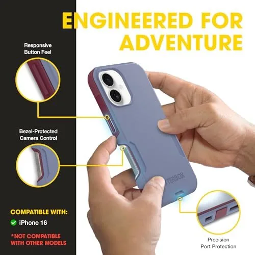 The Commuter case charging wirelessly on a MagSafe charger