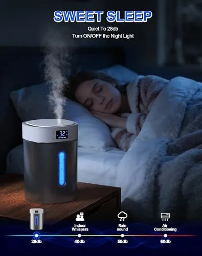 Another view of the Stainless Steel Humidifiers for Bedroom,Large Room,Baby and Plants | 4L