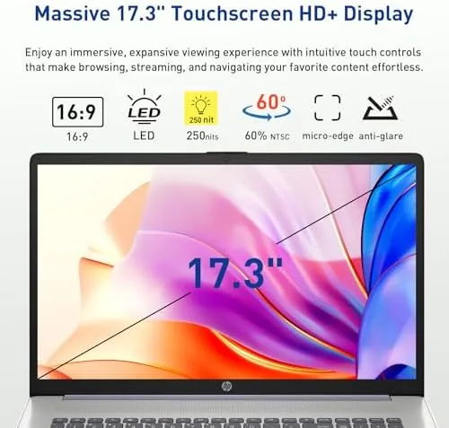 The HP 17.3" Touchscreen Laptop w/Microsoft 365, 8GB RAM, 128GB SSD in real use