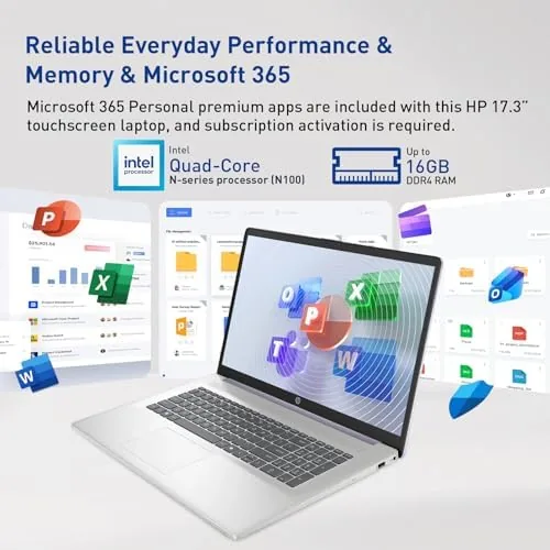 Testing the HP 17.3" Touchscreen Laptop w/Microsoft 365, 8GB RAM, 128GB SSD over two weeks