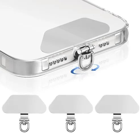 Metal Phone Tether Tab, 360° Rotating Phone Lanyard Tab, 3Pack Silver | Ultra-thin Metal Review: Tested and Rated
