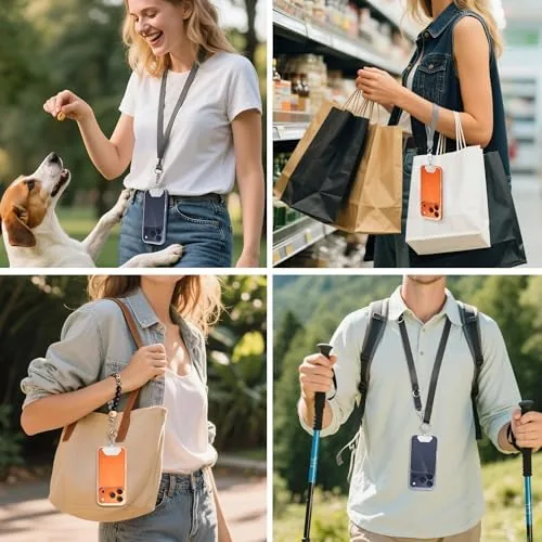 Close look at the Metal Phone Tether Tab, 360° Rotating Phone Lanyard Tab, 3Pack build quality