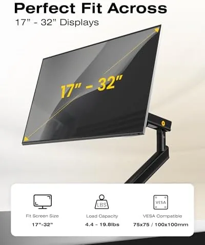 The NB SmooVex™ Monitor Mount, Monitor Stand fits up to 32 in real use