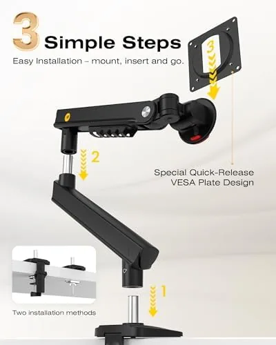 Another view of the NB SmooVex™ Monitor Mount, Monitor Stand fits up to 32