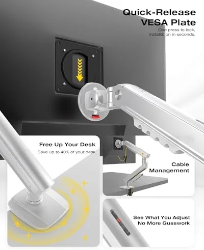 The NB SmooVex™ Single Computer Monitor Mount, Monitor Stand fits up compared in context